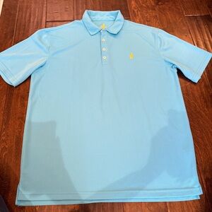 Johnnie-O Prep-Formance Tech Stretch Golf Polo Shirt Electric Blue size Large